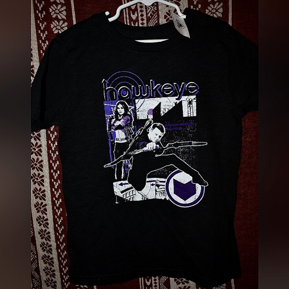 Marvel Other - NWT Marvel AVENGERS Hawkeye kids graphic t-shirt size Youth Small/5 or 6